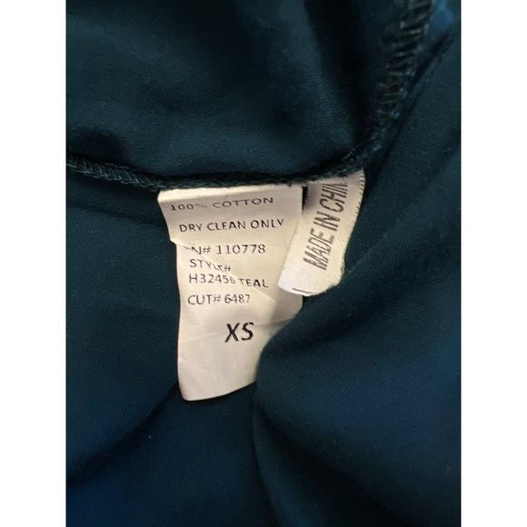 Anthropologie Hazel Womens Sz XS Green Button Up Tie Blouse - Picture 6 of 6